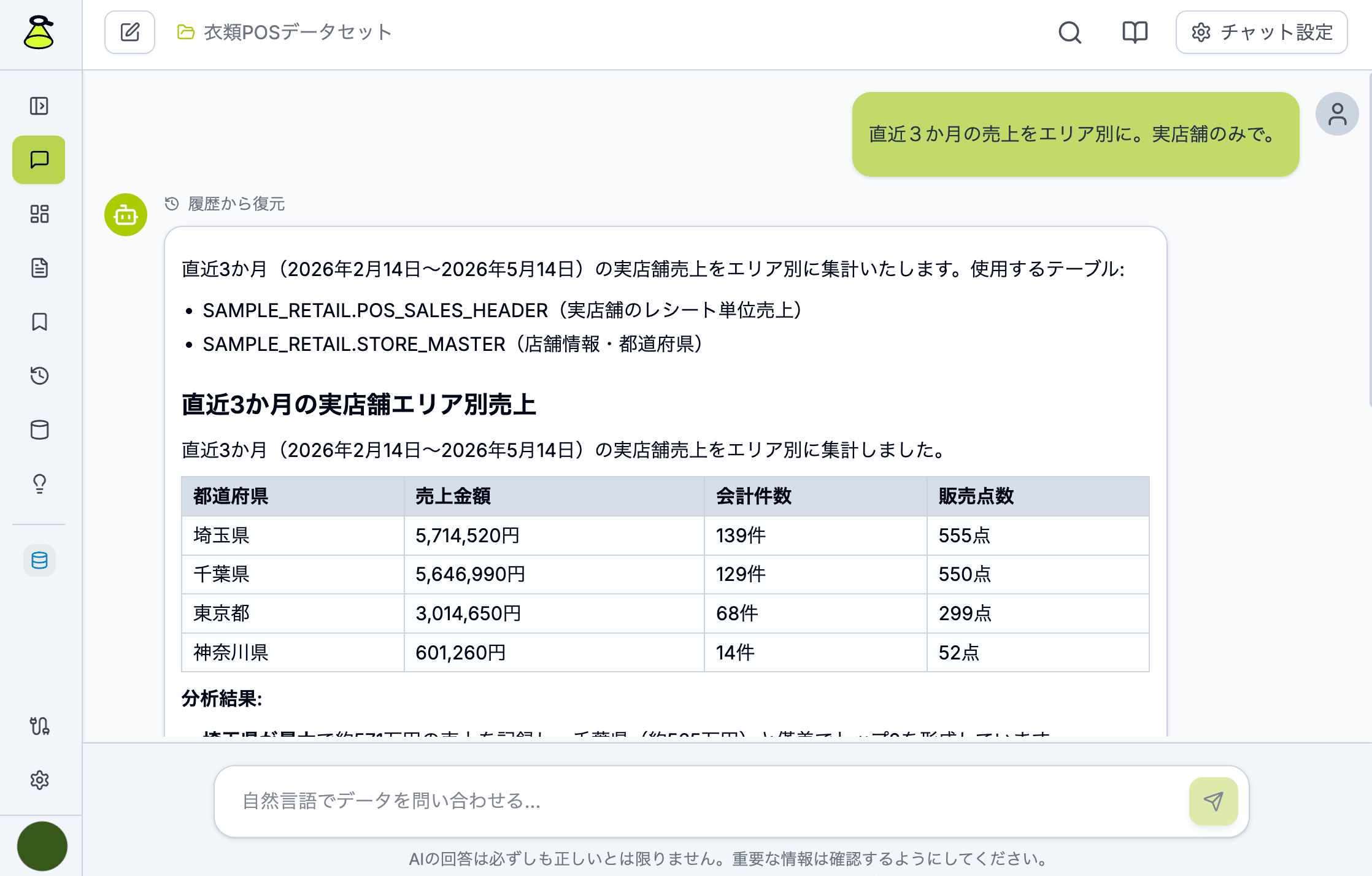 SQLなしでデータに触れる。